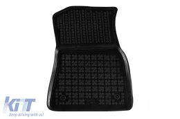 Specific rubber mats suitable for BMW X6 G06 after 2019, 4-piece set, black color-image-6214333