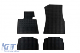 Specific rubber mats suitable for BMW X6 G06 after 2019, 4-piece set, black color-image-6229234