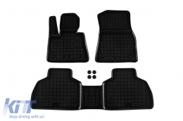 Specific rubber mats suitable for BMW X7 G07 after 2018, 3-piece set, black color - ABFMB6016118