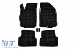 Specific rubber mats suitable for Chevrolet Aveo 2011-2020, 4-piece set, black color - ABFMC6016430