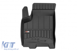 Specific rubber mats suitable for Chevrolet Aveo II 2007-2011, 4-piece set, black color, with 24-month warranty-image-6221854