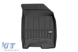 Specific rubber mats suitable for Chevrolet Aveo II 2007-2011, 4-piece set, black color, with 24-month warranty-image-6221855