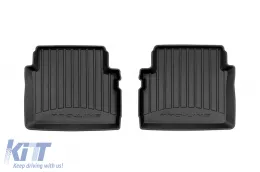 Specific rubber mats suitable for Chevrolet Aveo II 2007-2011, 4-piece set, black color, with 24-month warranty-image-6221856