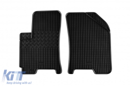 Specific rubber mats suitable for Chevrolet Aveo, Kalos, Lacetti, Nubira after 2004, 4-piece set, black color-image-6248622