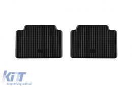 Specific rubber mats suitable for Chevrolet Aveo, Kalos, Lacetti, Nubira after 2004, 4-piece set, black color-image-6248623