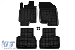Specific rubber mats suitable for Chevrolet Epica 2006-2012, 4-piece set, black color-image-6216209