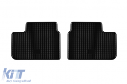 Specific rubber mats suitable for Chevrolet Matiz after 2004, Spark after 2005, 4-piece set, black color-image-6248634