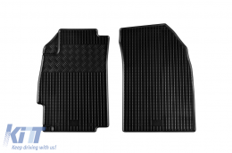 Specific rubber mats suitable for Chevrolet Spark after 2010, Spark after 2013, 4-piece set, black color-image-6248639