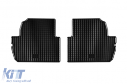 Specific rubber mats suitable for Chevrolet Spark after 2010, Spark after 2013, 4-piece set, black color-image-6248640