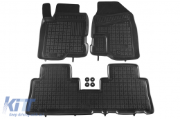 Specific rubber mats suitable for Chevrolet Captiva, Opel Antara 2006-2015, 3-piece set, black color - ABFMC6016034