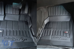 Specific rubber mats suitable for Chevrolet Captiva 2006-2015, 3-piece set, black color, with 24-month warranty from Frogum 3D ProLine series.-image-6221041