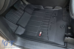 Specific rubber mats suitable for Chevrolet Captiva 2006-2015, 3-piece set, black color, with 24-month warranty from Frogum 3D ProLine series.-image-6221043