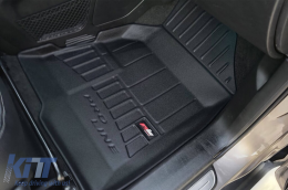 Specific rubber mats suitable for Chevrolet Captiva 2006-2015, 3-piece set, black color, with 24-month warranty from Frogum 3D ProLine series.-image-6221044