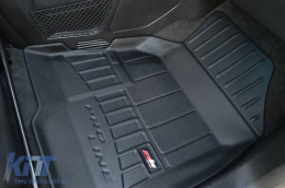 Specific rubber mats suitable for Chevrolet Captiva 2006-2015, 3-piece set, black color, with 24-month warranty from Frogum 3D ProLine series.-image-6221045