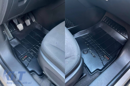 Specific rubber mats suitable for Chevrolet Orlando 2010-2018, 4-piece set, black color, with 24-month warranty from Frogum 3D ProLine series.-image-6221588