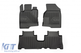 Specific rubber mats suitable for Chevrolet Captiva 2006-2015, 3-piece set, black color - ABFMC6018414