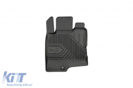 Specific rubber mats suitable for Chevrolet Captiva 2006-2015, 3-piece set, black color-image-6226647