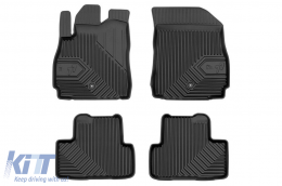 Specific rubber mats suitable for Chevrolet Orlando 2010-2018, 4-piece set, black color - ABFMC6018445