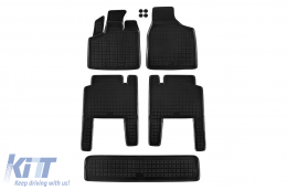 image-43-Specific rubber mats suitable for Chrysler Grand Voyager 2005-2011, 7 seats, 5-piece set, black color