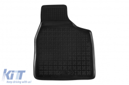 Specific rubber mats suitable for Chrysler Grand Voyager 2005-2011, 7 seats, 5-piece set, black color-image-6216756