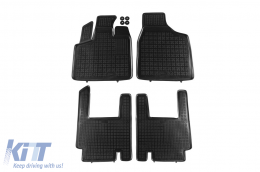 Specific rubber mats suitable for Chrysler Voyager 2005-2011, 4-piece set, black color - ABFMC6016519
