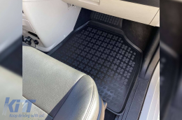 Specific rubber mats suitable for Chrysler Voyager 2005-2011, 4-piece set, black color-image-6216774