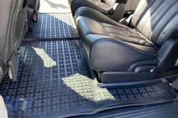 Specific rubber mats suitable for Chrysler Voyager 2005-2011, 4-piece set, black color-image-6216775