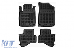 Specific rubber mats suitable for Citroen C1, Toyota Aygo after 2014, 4-piece set, black color - ABFMC6016266