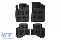Specific rubber mats suitable for Citroen C1, Toyota Aygo after 2014, 4-piece set, black color-image-6215213