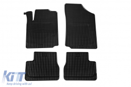 Specific rubber mats suitable for Citroen C2 2003-2009, C3 2002-2009, 4-piece set, black color - ABFMC6018928