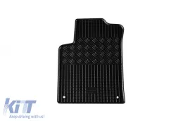 Specific rubber mats suitable for Citroen C3, DS3 2010-2016, 4-piece set, black color-image-6248303
