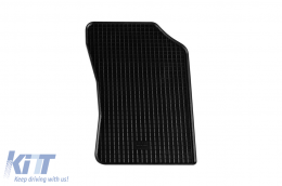 Specific rubber mats suitable for Citroen C3, DS3 2010-2016, 4-piece set, black color-image-6248304
