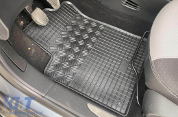 Specific rubber mats suitable for Citroen C3, DS3 2010-2016, 4-piece set, black color-image-6248309