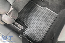 Specific rubber mats suitable for Citroen C3, DS3 2010-2016, 4-piece set, black color-image-6248312