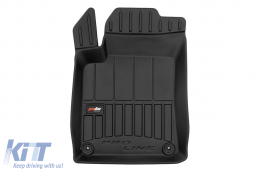 Specific rubber mats suitable for Citroen C3 II 2009-2016, 4-piece set, black color, with 24-month warranty from Frogum 3D ProLine series.-image-6222646