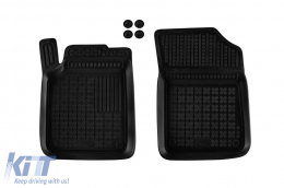 Specific rubber mats suitable for Citroen C3 2009-2016, 4-piece set, black color-image-6214886