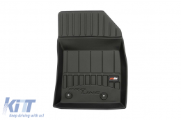 Specific rubber mats suitable for Citroen C3 Aircross II after 2017, 4-piece set, black color, with 24-month warranty-image-6221351