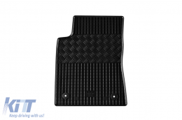 Specific rubber mats suitable for Citroen C3 2017-2022, after 2022, 4-piece set, black color-image-6249570