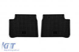 Specific rubber mats suitable for Citroen C3 2017-2022, after 2022, 4-piece set, black color-image-6249572