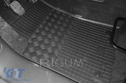 Specific rubber mats suitable for Citroen C3 2017-2022, after 2022, 4-piece set, black color-image-6249573