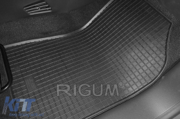 Specific rubber mats suitable for Citroen C3 2017-2022, after 2022, 4-piece set, black color-image-6249574