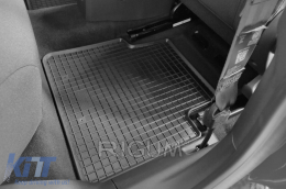 Specific rubber mats suitable for Citroen C3 Aircross, Opel Crossland X after 2017, Opel Crossland after 2020, Citroen C3 Aircross after 2021, 4-piece set, black color-image-6249645