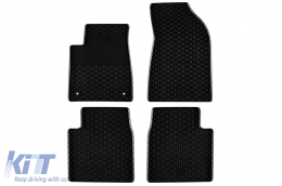 Specific rubber mats suitable for Citroen C3 Aircross after 2024, 4-piece set, black color - ABFMC6023790