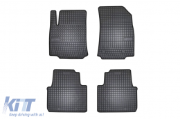 Specific rubber mats suitable for Citroen C3 Aircross after 2018, 4-piece set, black color-image-6250688