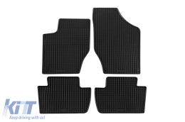 Specific rubber mats suitable for Citroen C4, DS4 2011-2018, 4-piece set, black color-image-6229659