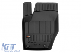 Specific rubber mats suitable for Citroen C4 I 2004-2010, 4-piece set, black color, with 24-month warranty from Frogum 3D ProLine series.-image-6220852