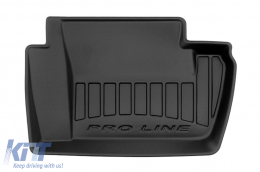 Specific rubber mats suitable for Citroen C4 I 2004-2010, 4-piece set, black color, with 24-month warranty from Frogum 3D ProLine series.-image-6220855