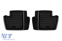 Specific rubber mats suitable for Citroen C4 2004-2010, C4 2010-2017, Peugeot 307 2001-2007, for versions with fire extinguisher, 4-piece set, black color-image-6214858