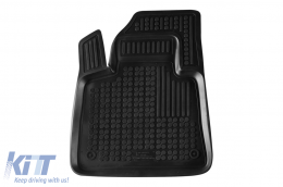 Specific rubber mats suitable for Citroen C4 Picasso, Grand Picasso 2013-2018, Spacetourer after 2018, 3-piece set, black color-image-6214933