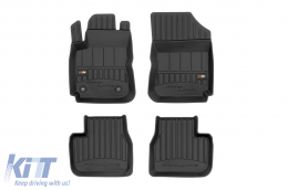 image-75-Specific rubber mats suitable for Citroen C4 Cactus after 2014, 4-piece set, black color, with 24-month warranty